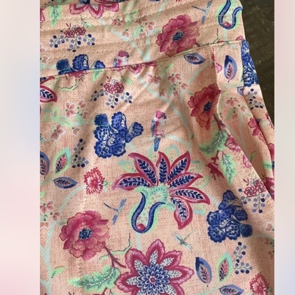 NEW Fairway & Greene Sydnee Lounge Pants Nectarine floral print NWT Size Large - Picture 10 of 15